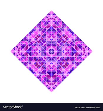 Colorful isolated ornate geometrical triangular vector image