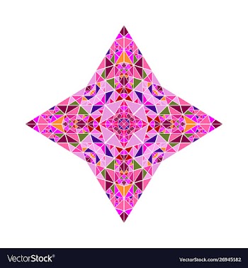 Colorful isolated polygonal triangle star symbol vector image
