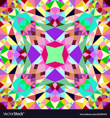 Colorful kaleidoscope pattern background design vector image