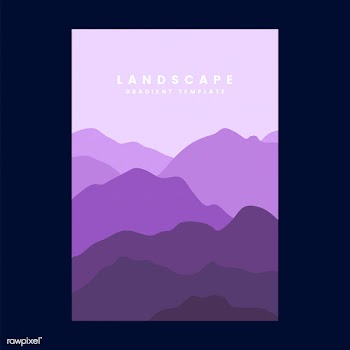 Colorful landscape gradient poster template | Free stock vector - 458229