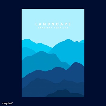 Colorful landscape gradient poster template | Free stock vector - 458335