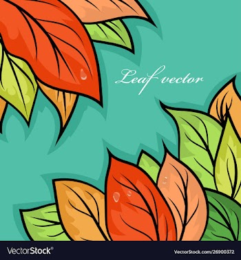 Colorful leaf nature scene vector image