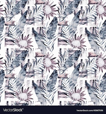 colorful leaves creative modern repeat design