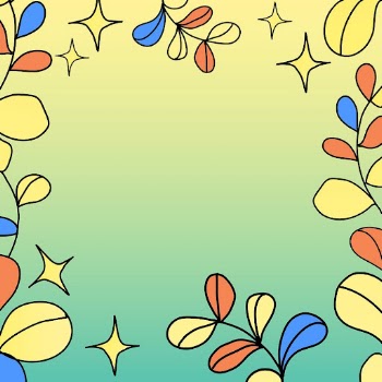 Colorful leaves frame, doodle nature | Free Vector - rawpixel