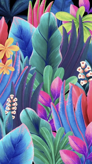 Colorful leaves mobile wallpaper, tropical | Free Photo Illustration - rawpixel
