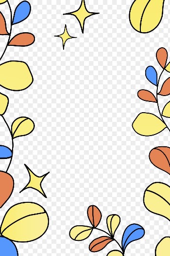 Colorful leaves png frame, doodle | Free PNG Sticker - rawpixel