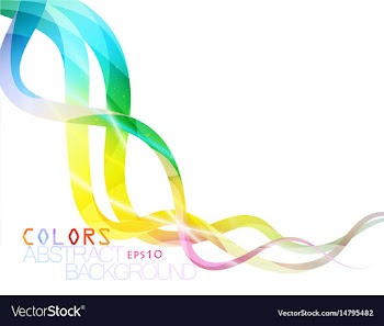 Colorful lines shape scene vector image