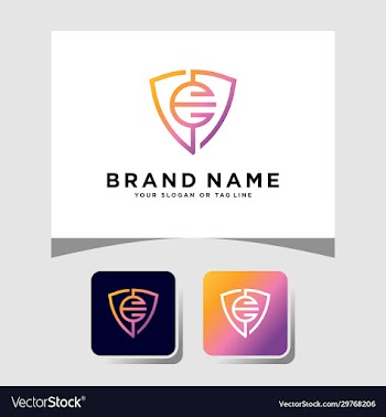 colorful logo design letter e