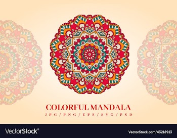 colorful mandala design colorful geometric