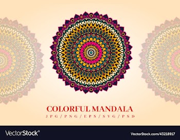 colorful mandala design colorful geometric