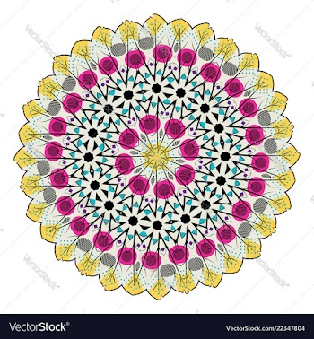Colorful mandala design vector image