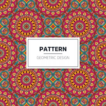 Colorful mandala seamless pattern Free Vector