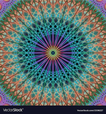 Colorful mandala structure background vector image