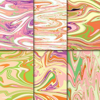 Colorful marble illustration set | Free stock vector - 555738