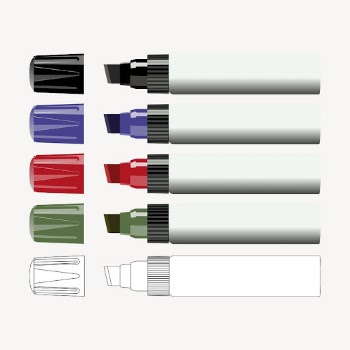 Colorful markers clip art color | Free Photo - rawpixel
