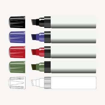 Colorful markers clipart, illustration vector. | Free Vector - rawpixel