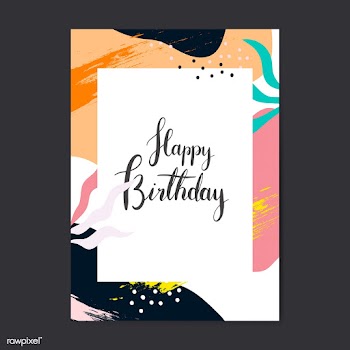 Colorful Memphis design happy birthday card v.. | Free stock vector - 539971