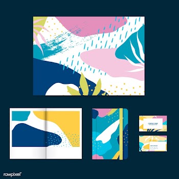 Colorful Memphis design layout vector set | Free stock vector - 540056