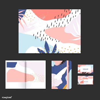 Colorful Memphis design layout vector set | Free stock vector - 540094
