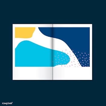 Colorful Memphis design magazine vector | Free stock vector - 540007