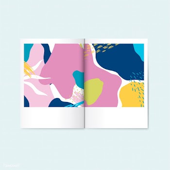 Colorful Memphis design magazine vector | Free stock vector - 540072