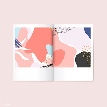 Colorful Memphis design magazine vector | Free stock vector - 540085