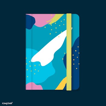 Colorful Memphis design notebook cover vector | Free stock vector - 540003