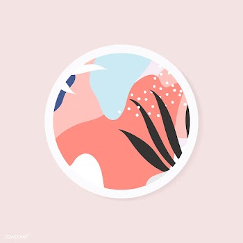 Colorful Memphis design round badge vector | Free stock vector - 539891