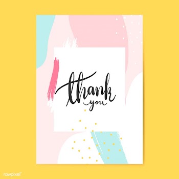 Colorful Memphis design thank you card vector | Free stock vector - 539807