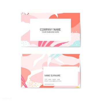 Colorful Memphis pattern business card vector | Free stock vector - 539865