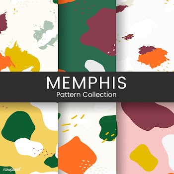 Colorful Memphis pattern design vector | Free stock vector - 535644