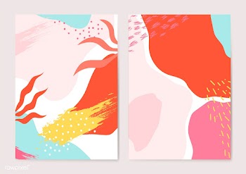 Colorful Memphis style cards vector set | Free stock vector - 540036