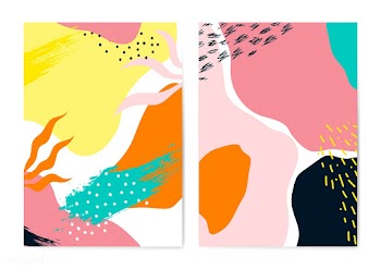 Colorful Memphis style cards vector set | Free stock vector - 540039