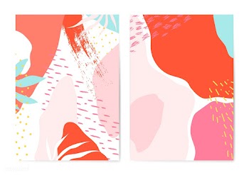 Colorful Memphis style cards vector set | Free stock vector - 540051