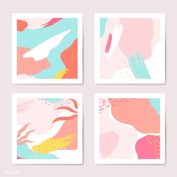 Colorful Memphis style cards vector set | Free stock vector - 540062