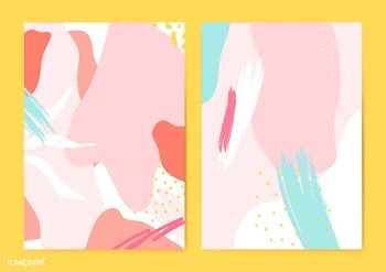 Colorful Memphis style cards vector set | Free stock vector - 540064