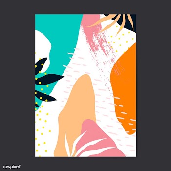 Colorful Memphis style poster vector | Free stock vector - 539813