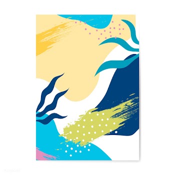 Colorful Memphis style poster vector | Free stock vector - 539837