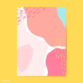 Colorful Memphis style poster vector | Free stock vector - 539855