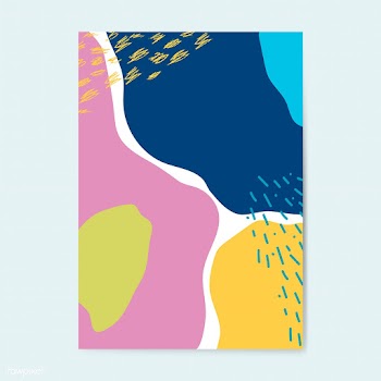 Colorful Memphis style poster vector | Free stock vector - 539912