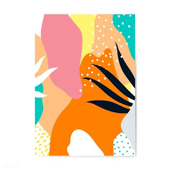 Colorful Memphis style poster vector | Free stock vector - 539924