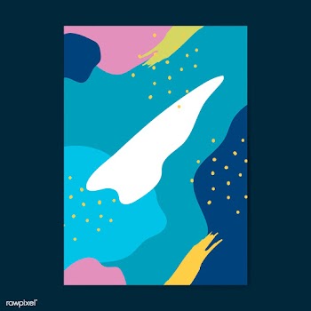 Colorful Memphis style poster vector | Free stock vector - 539929