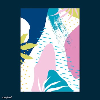 Colorful Memphis style poster vector | Free stock vector - 539936