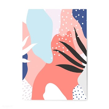 Colorful Memphis style poster vector | Free stock vector - 539940