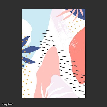 Colorful Memphis style poster vector | Free stock vector - 539969