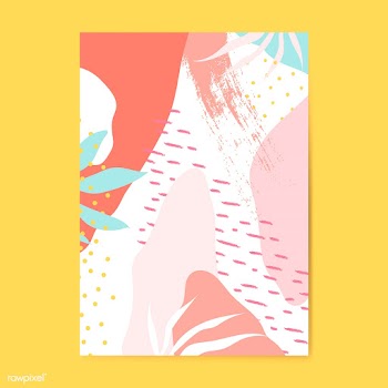 Colorful Memphis style poster vector | Free stock vector - 539974
