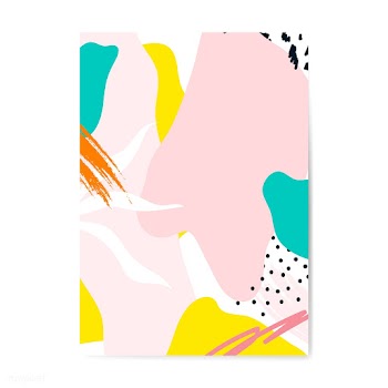 Colorful Memphis style poster vector | Free stock vector - 540000
