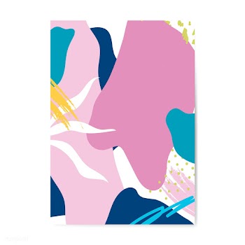 Colorful Memphis style poster vector | Free stock vector - 540002