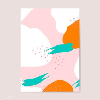 Colorful Memphis style poster vector | Free stock vector - 540017