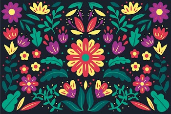 Colorful mexican background in flat design Free Vector